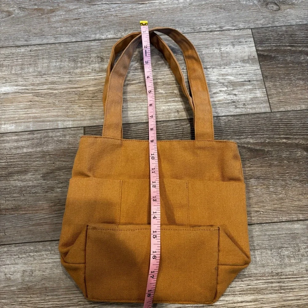 Hannah Canvas Kella Soft Cotton Brown Shoulder Tote Bag Multi-Pocket Everyday
